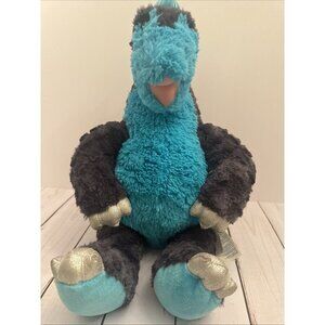 2014 Build A Bear Blue Silver Stegosaurus Dinosaur Plush 17" VGUC (Partial Tag)